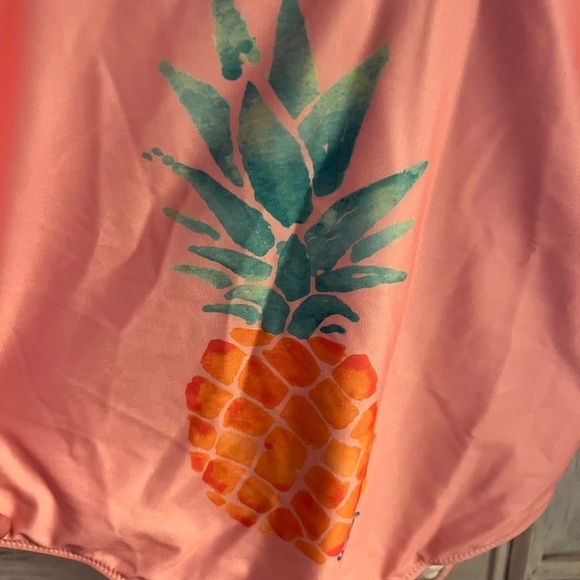 Chubbies Light Pink Pineapple Printed One Piece‎ Swimsuit - Picture 4 of 6